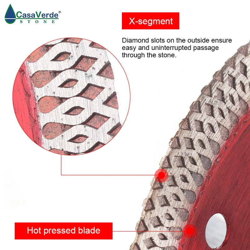 Casaverde DC-SXSB02 4.5 inch super thin diamond ceramic saw blade 115mm for cutting porcelain tile