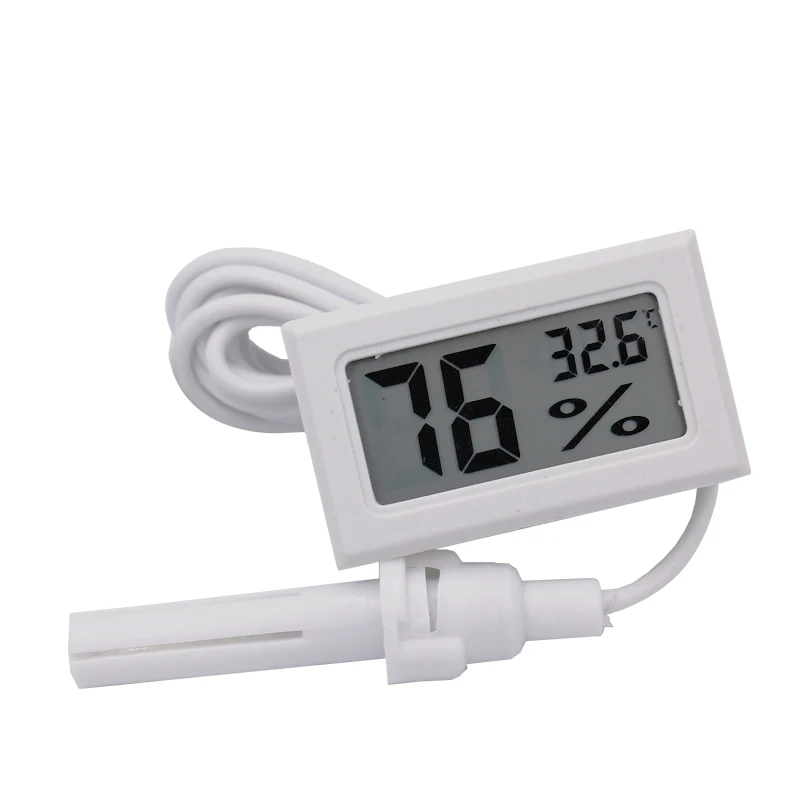 Digital Thermometer Hygrometer Temperature Humidity Gauge with Probe for Vehicle Reptile Terrarium Fish Tank Refrigerator 20%OFF