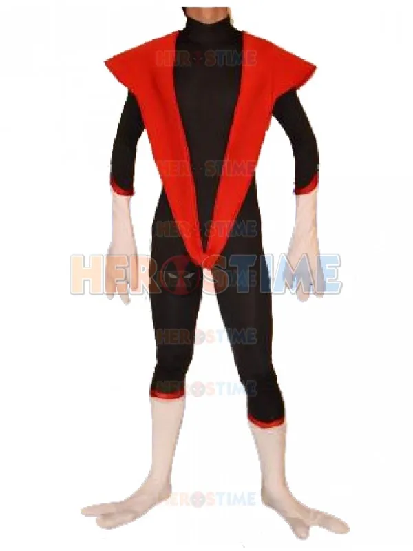 2016 New Nightcrawler Spandex Costume with Blue Tail Superhero Cosplay Costume Halloween Bodysuit Free Shipping