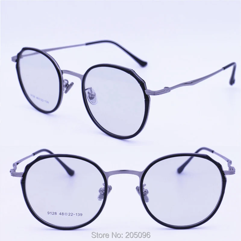 

9128 nickel copper alloy rounded square combined with TR90 decoration rim full-rim classic stylish lady eyeglass frames