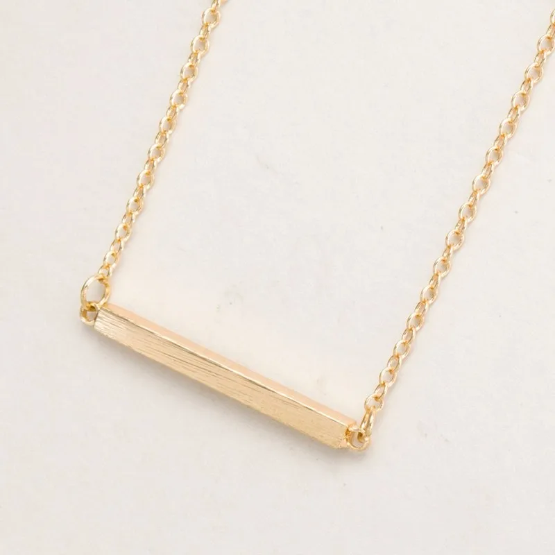 

Wholesale 30Pcs/Lot Simple Style Of Mix Color Square Long Bar Pendant Maxi Collares Necklace Women Gift Free Shipping