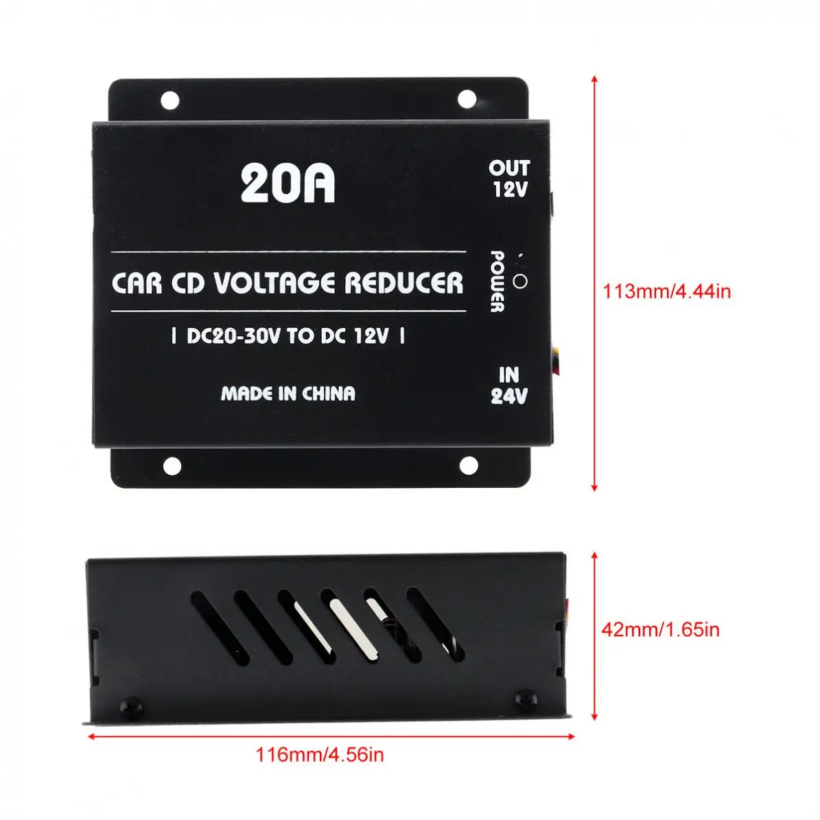 20A 360W DC 24V to 12V Car Power Converter Electric Inverter Voltage Reducer Step-down Transformer