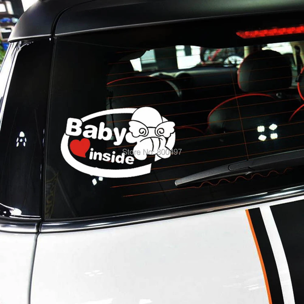 Newest Design Funny Car Sticker Intel Style Baby Inside Decal for Toyota Ford Chevrolet Volkswagen Tesla Honda Hyundai Kia Lada