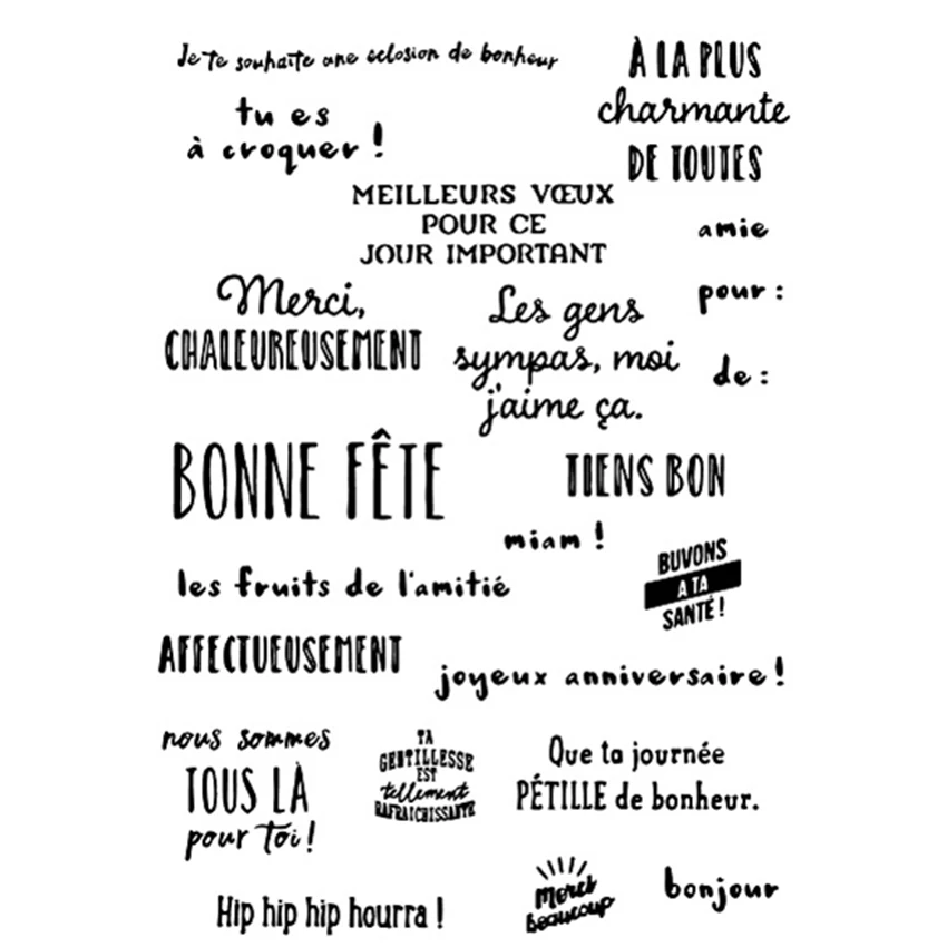 French Clear Stamps Scrapbooking/Sentiment Stamps Fairy Rubber New Text Sweet Silicone Photo Album Card Making Rubber Stamp