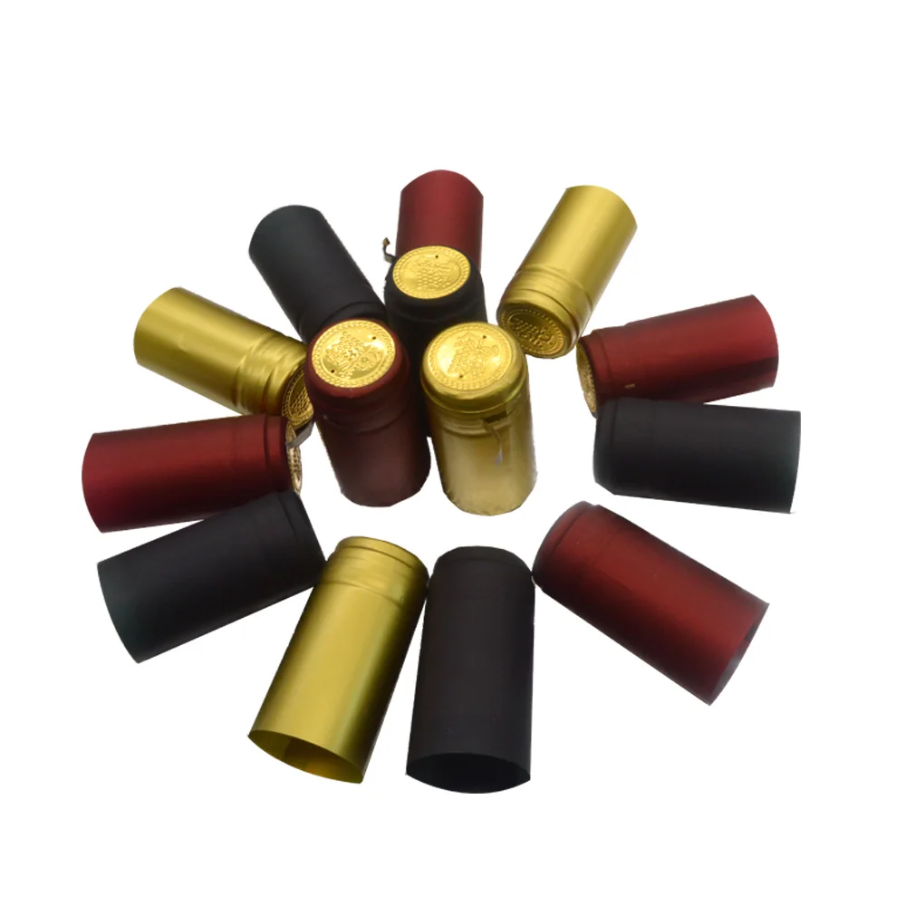 200pcs Pvc Heat Shrink Cap Home Brewing  Wine Seal Cover Import Row Material Red Wine Bottle Seal Bar DIY Accessories