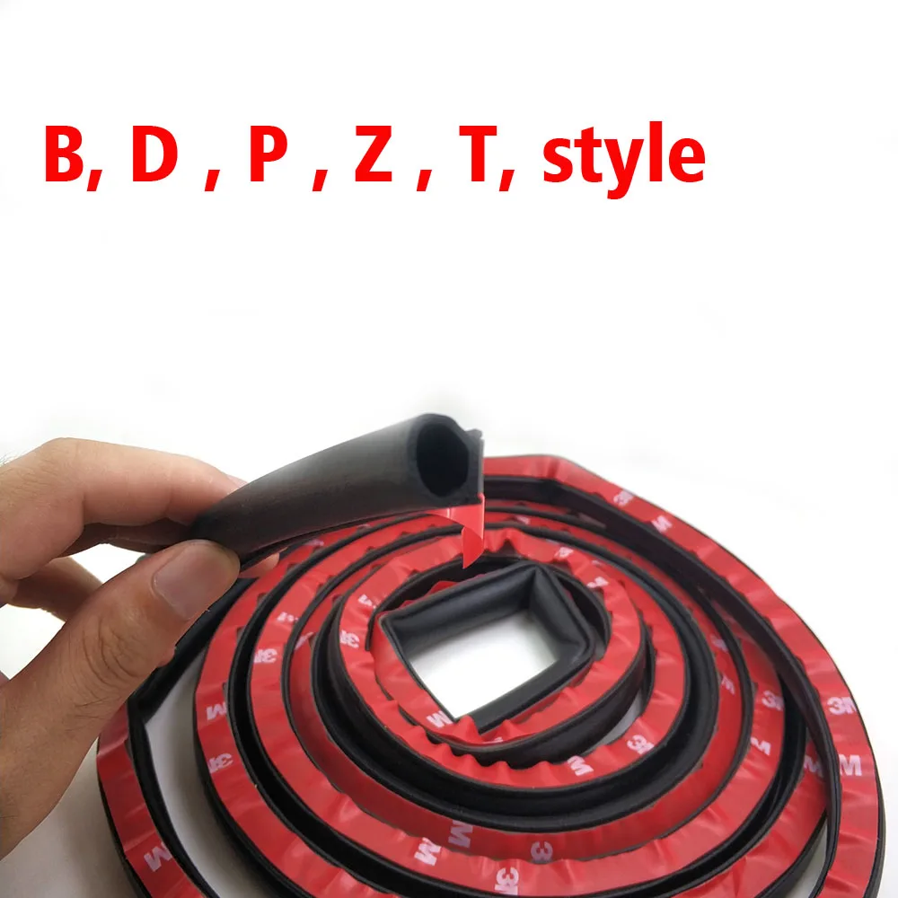 

6M Big D-Type B P 2*14mm Car Truck Motor Van Boat Door Rubber Seal Sealing Weathers trip Strip Styling