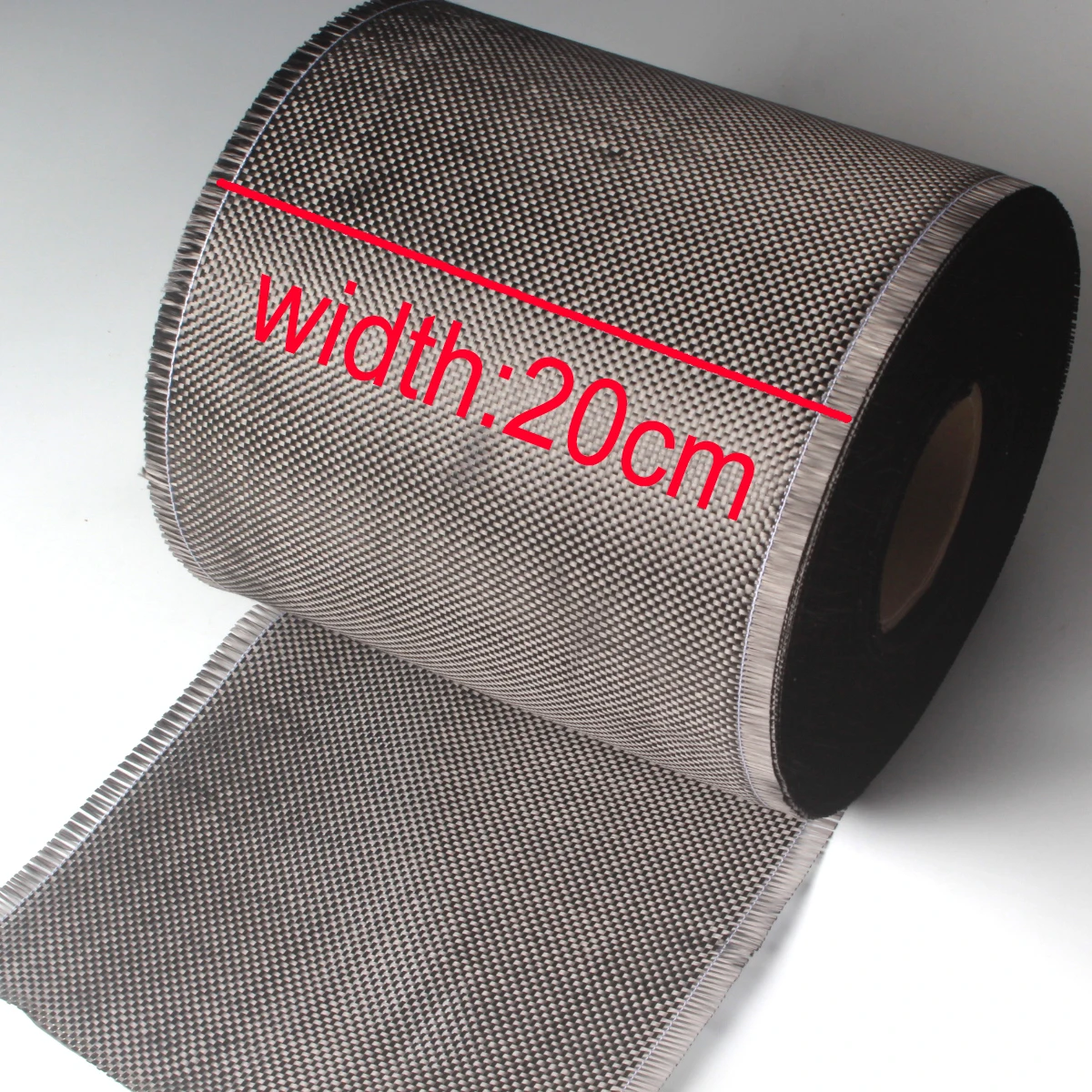 3K 200g/m2 20cm Wide Carbon Fiber Carbon Yarn Woven Interlayer Reinforcement Cloth