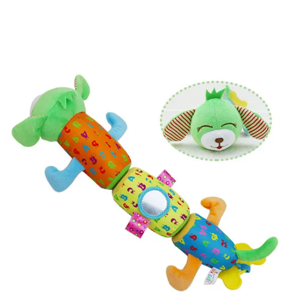 40cm Deformable Plush Doll Infant Multi-function Rotating Toy Rolling Musical Animal Worms Letters Early Learning