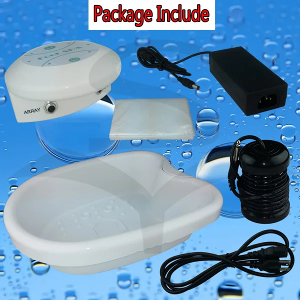 

ION IONIC DETOX FOOT Bath CLEANSE SPA WITH TUB + 1 ARRAY + 10 LINERS