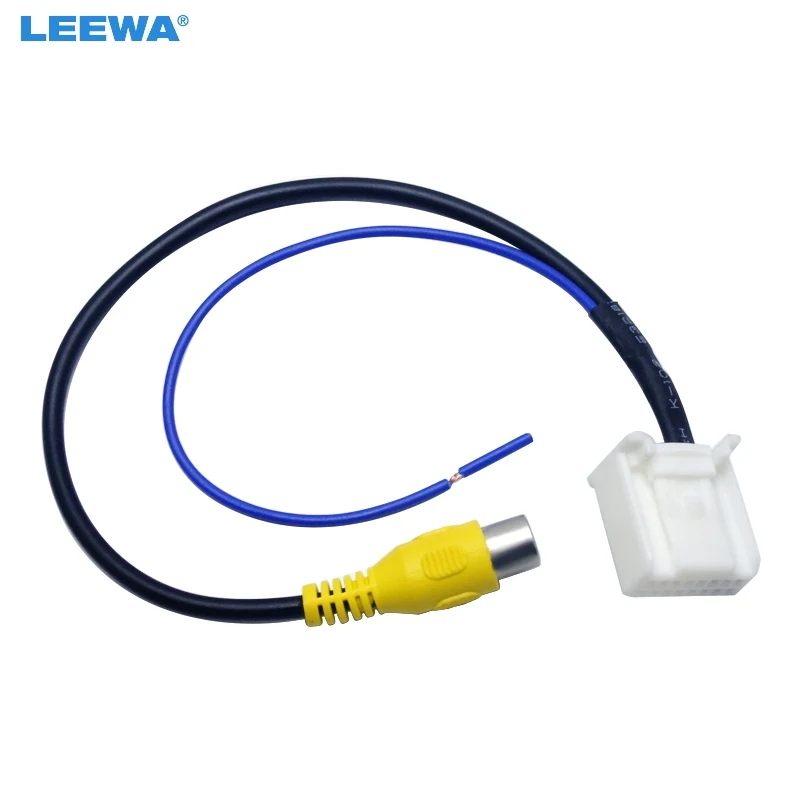 

LEEWA 10pcs Car Parking Reverse Rear Camera Video Plug Converter Cable Adapter For Toyota Camry 7th Navigation DVD #2593