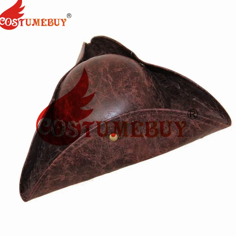 CostumeBuy Jack Sparrow Pirate Captain Hat Rustic Tricorn Cap Brown Ancient Hat L920