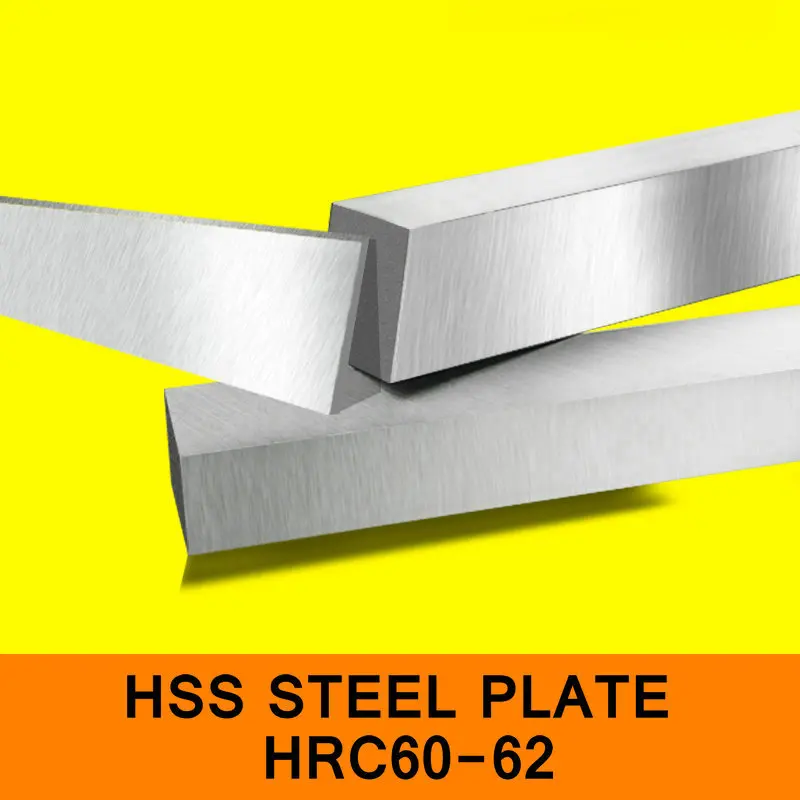 HSS Steel Plate HRC60 to HRC62 Carving Turning Lathe Tool Bit High Speed Steel Rectangular Bar Sheet CNC Cut Length 200mm Size