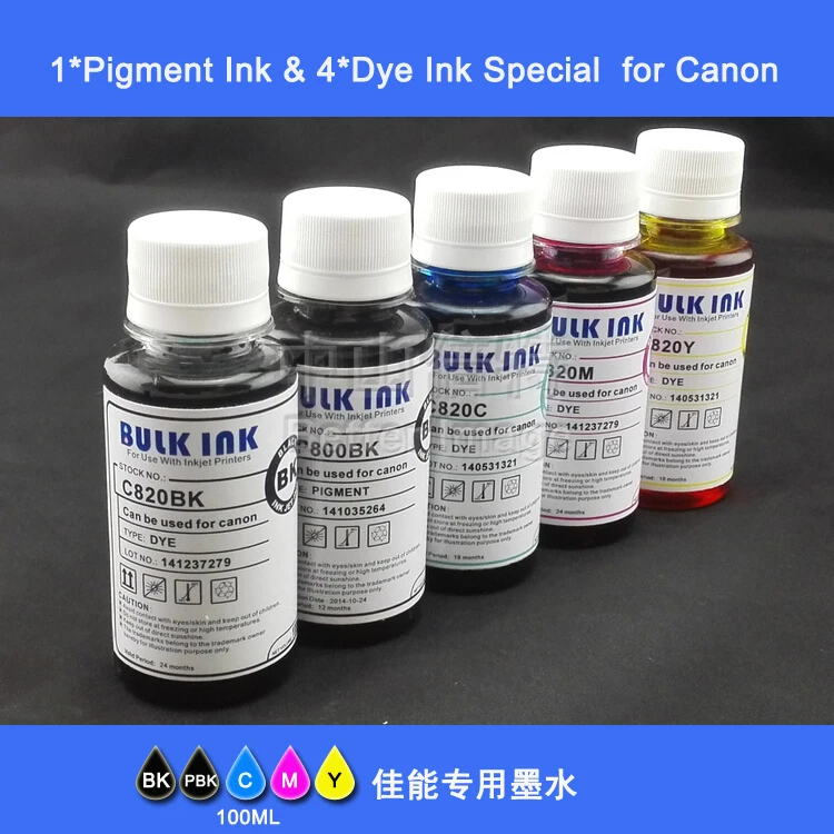 

On promotion,5*100ML bottled refill ink for PGI-480 CLI-481,PGI-580 CLI-581 PGI-680 CLI-681 ,BCI380 BCI381