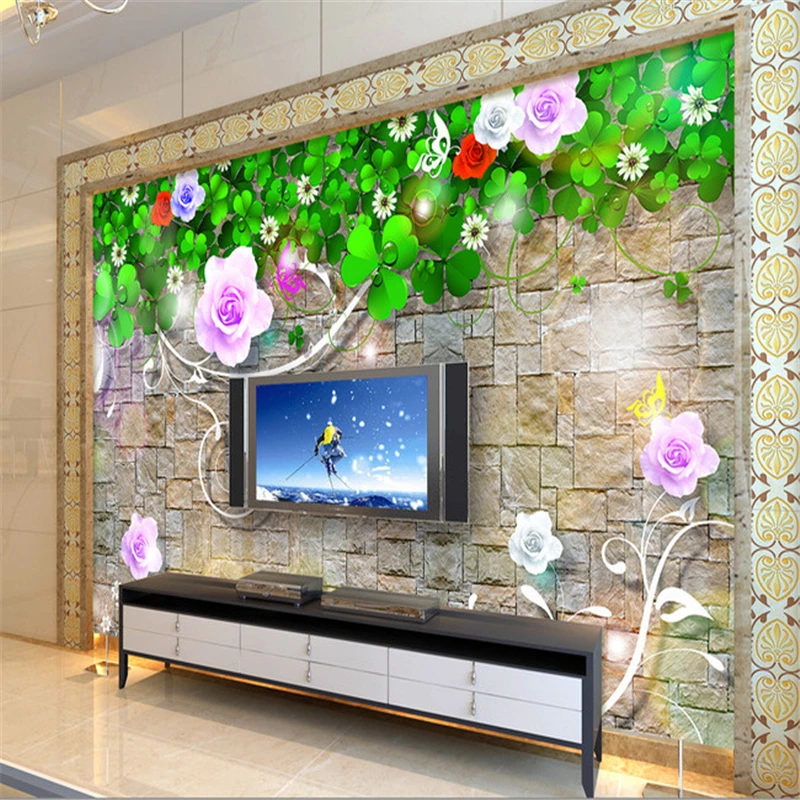 

На заказ голова розы гостиная кровать комната ТВ настенные обои papel de parede 3D настенные обои украшение дома обои