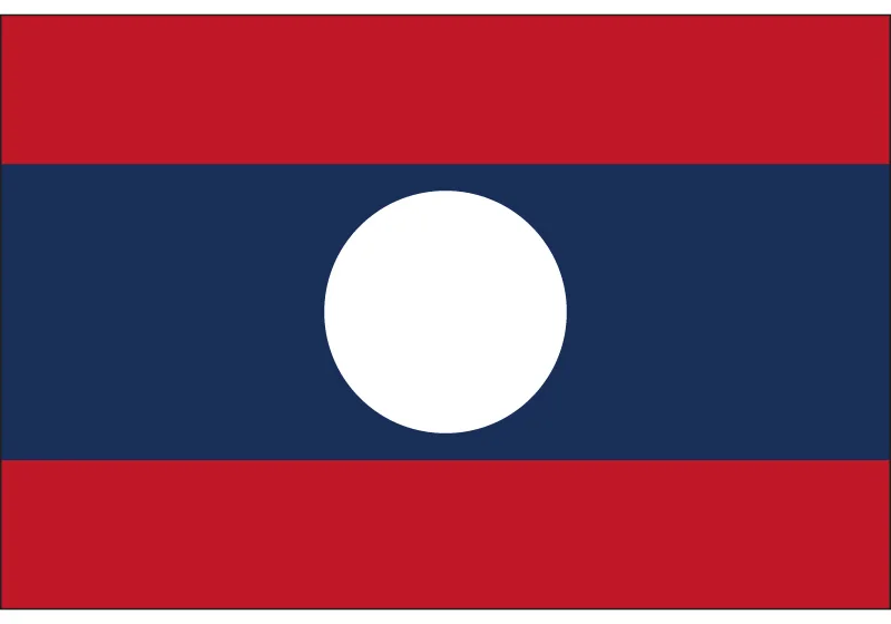 Car Flag 90*150cm/60*90cm Laos Lao People's Democratic Republic National Flag 3x5ft Hanging Flag  National Day 15*21cm