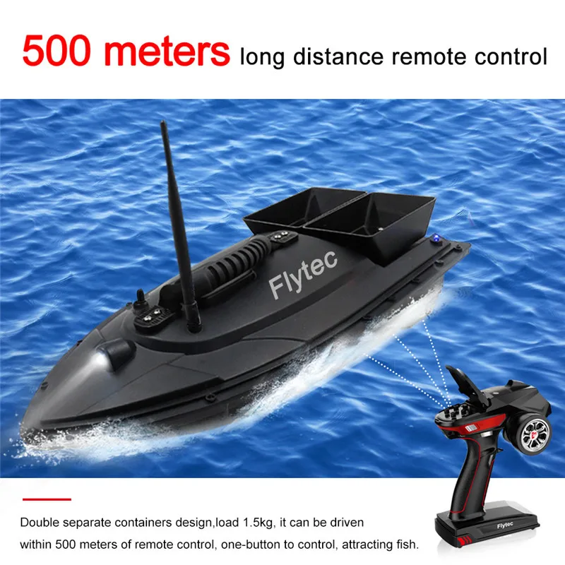 Flytec V500 V007 Fishing Bait RC Boat 500M Remote Fish Finder 5.4km/h 2-24h Using time Double Motor Outdoor Toy With Transmitter