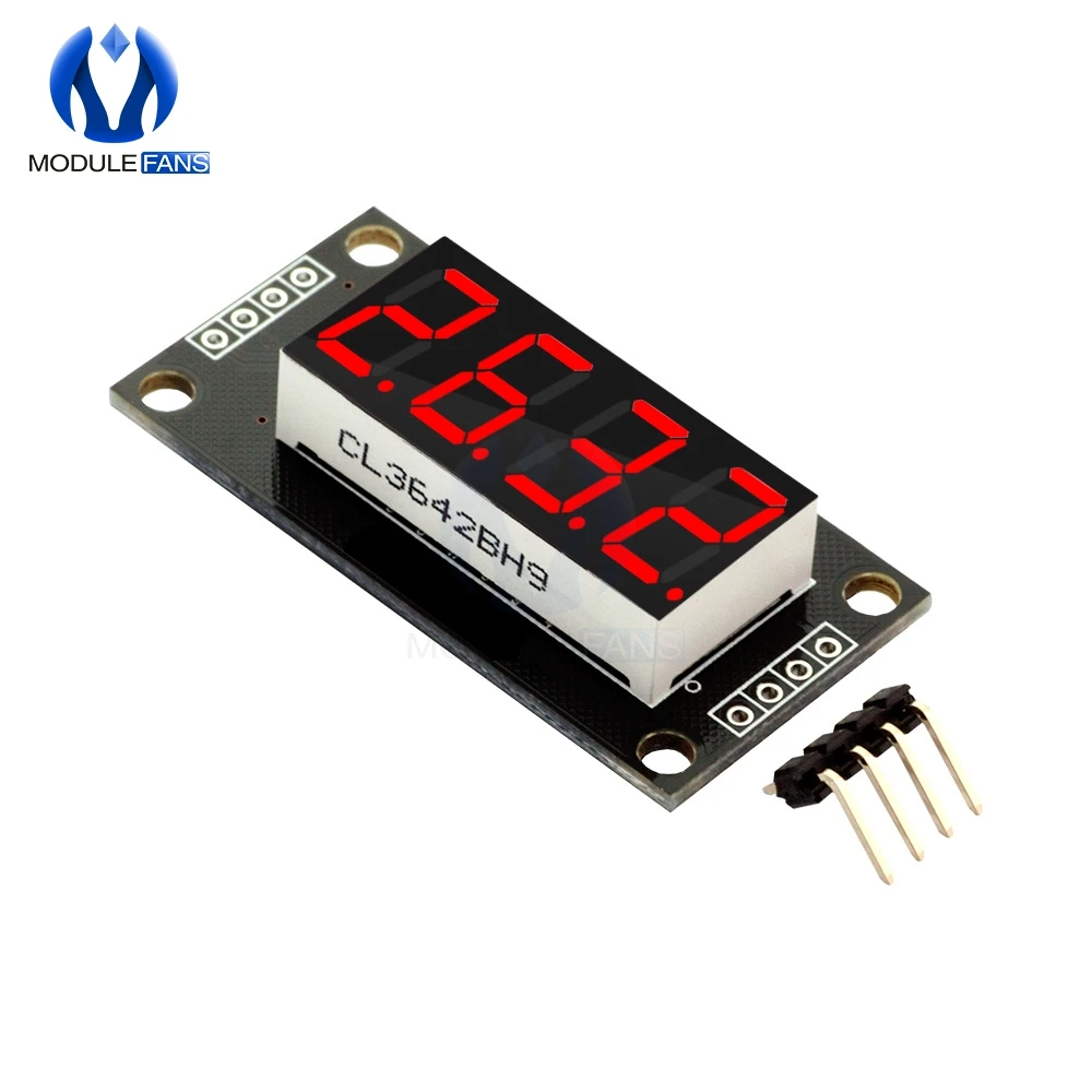 TM1637 0.36" 0.36 Inch 7 Segments Digital Display Tube 4-Digit LED  Module Board For Arduino Red Green Blue Yellow White image 3