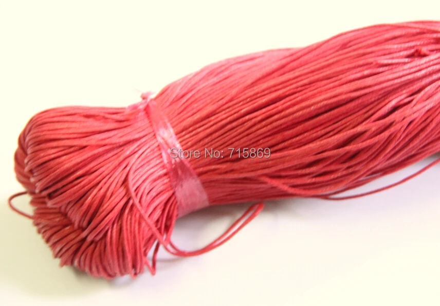 Red 1.5mm 500 Yards(450 Meters)  Waxed Cotton Cord Wax Bead String