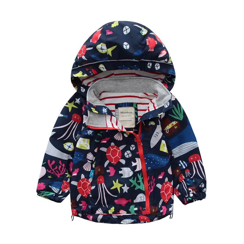 New Toddlers Girls Jacket And Coats Unicorn Flower Pattern Kids Windbreaker Jackets Autumn Winter Jackets For Boys Children Coat