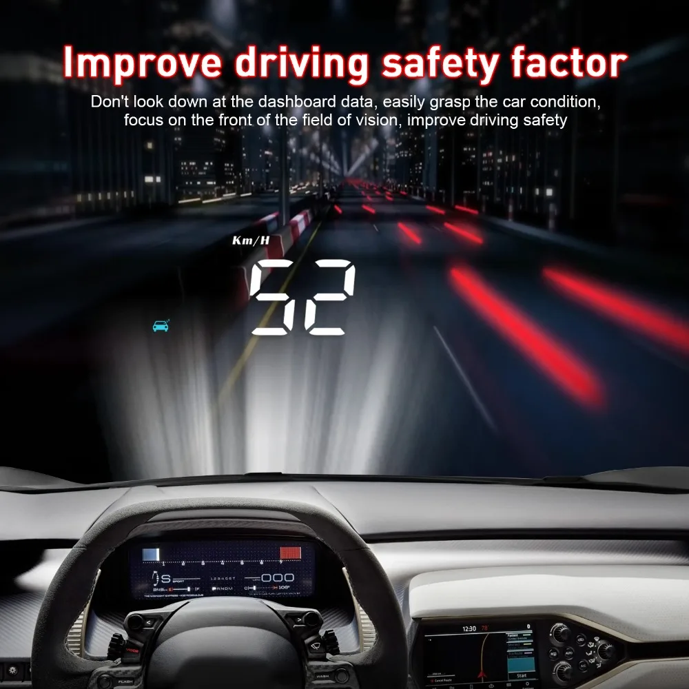 YASOKRO New Arrival M8 HUD Head Up Display Car Styling Speed Alarm OBD II OBD2 car hub windshield Projector Car Accessories