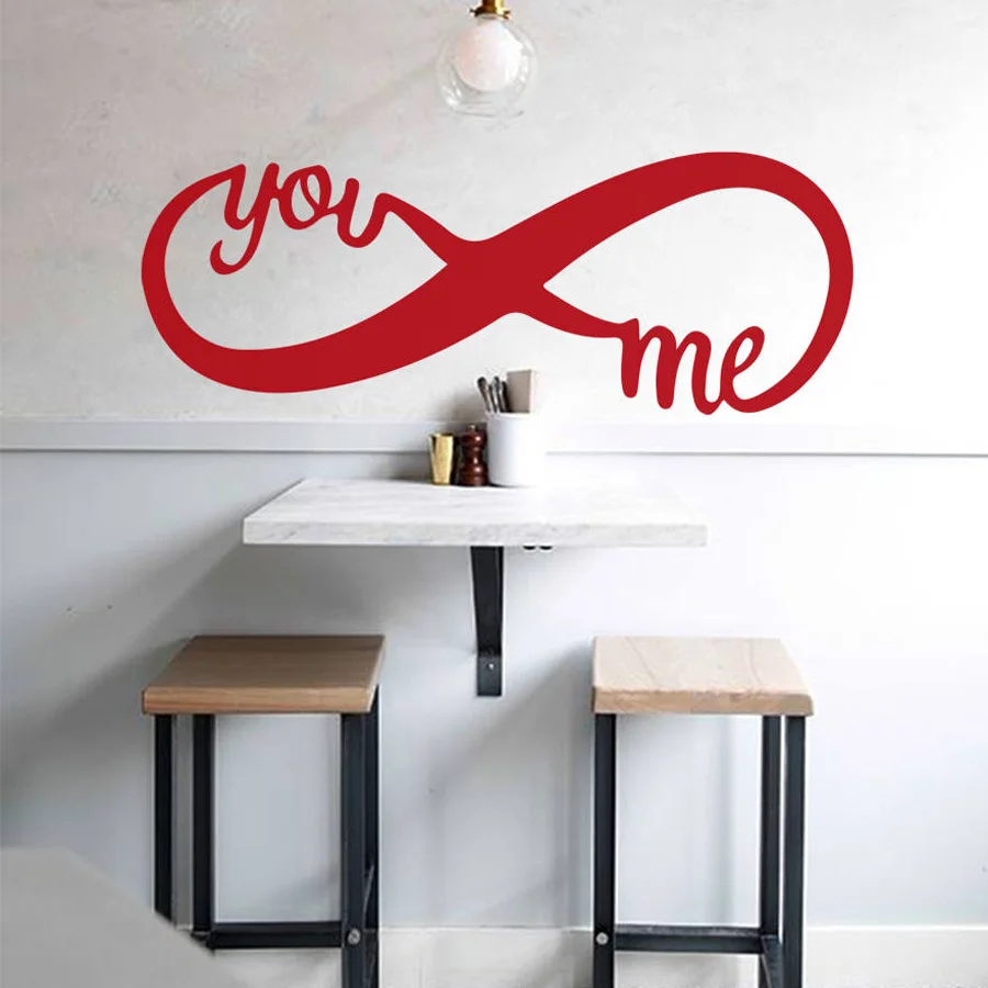 Infinity love wall stickers for tile Infinity vinyl wall sticker Love sign wall decor dorm vinyl home nursery wall decals G55