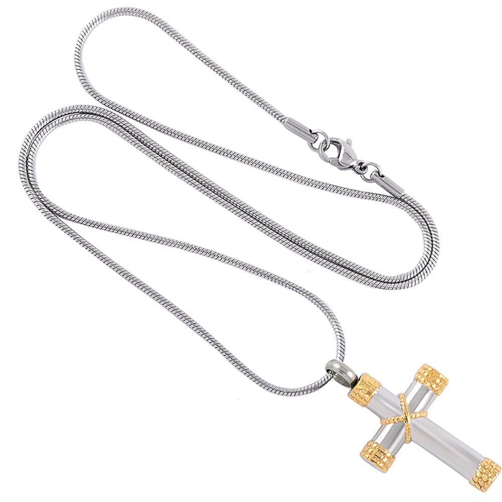 CMJ8549  Discounts High Grade Cross Cremation Jewelry for ashes  Urn Pendant Necklace Stainless Steel Jewelry Bless Colar