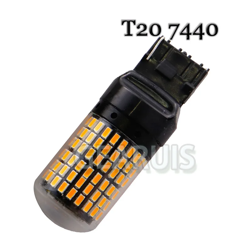 مجموعة لا فرط فلاش Canbus 22 واط PY21W BAU15S 1156 BA15S T20 7440 T25 3157 1.8A 144 SMD 3014 سيارة السيارات عكس النسخ الاحتياطي بدوره إشارة #4