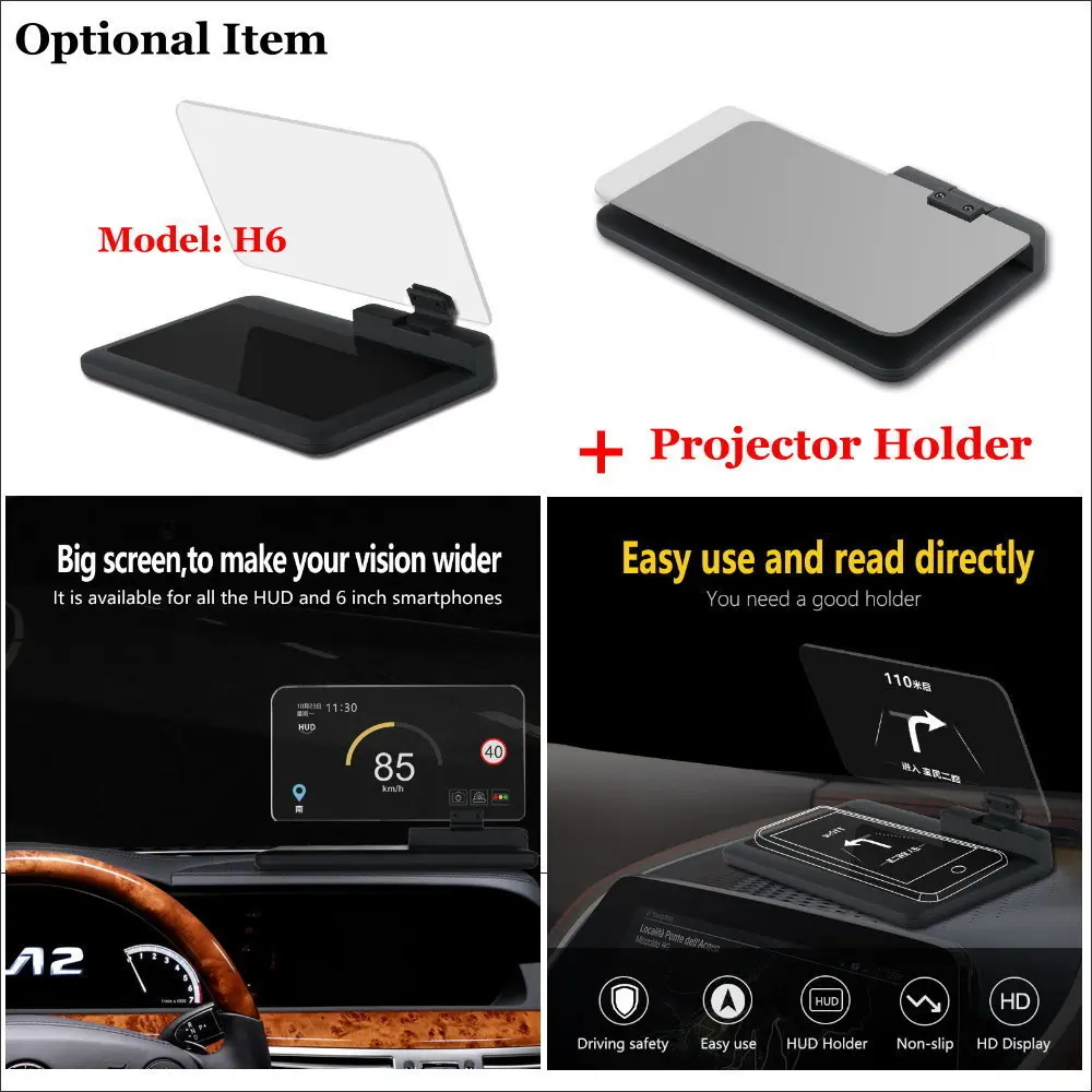 Liandlee Full Function HUD Car Head Up Display For Peugeot 3008 4008 2016-2018 Safe Driving Screen OBD Data Projector Windshield