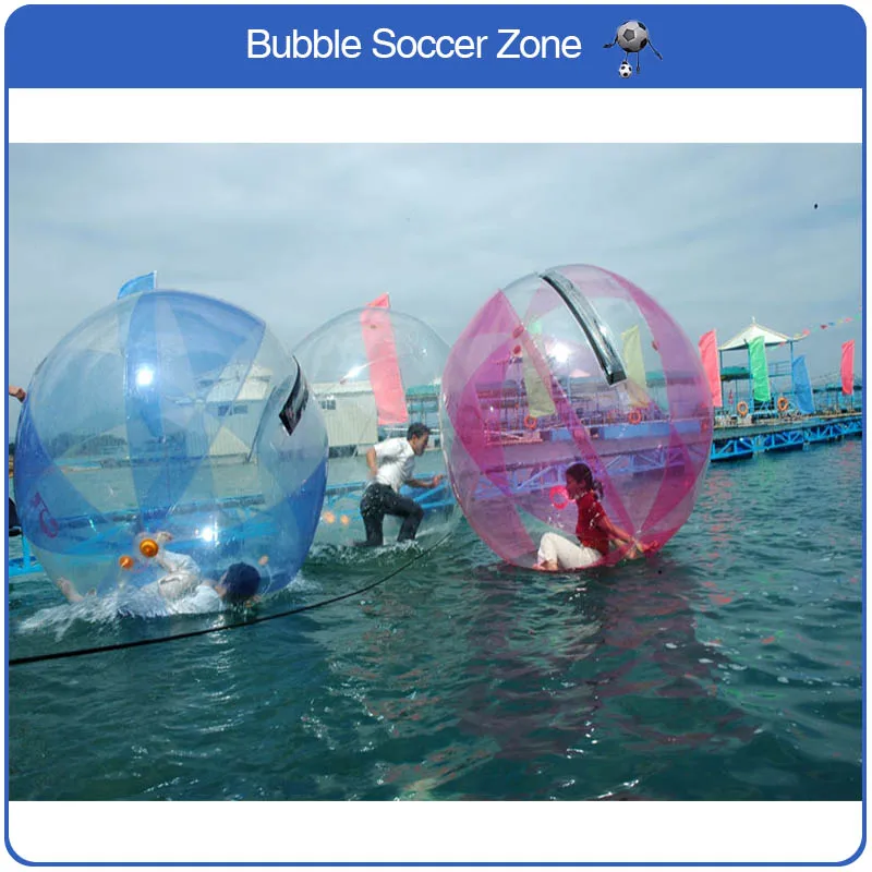 Bola de baile inflable para hámster humano, pelota para caminar en el agua de 2m, globo humano inflable