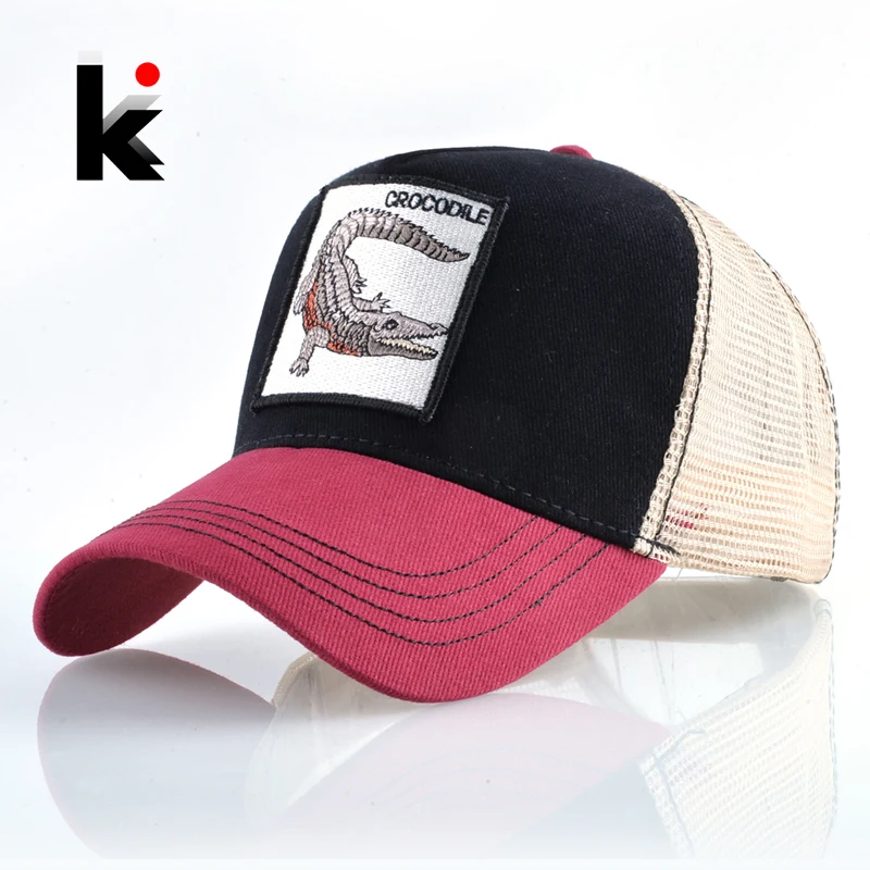 Gorra de béisbol de malla para hombre y mujer, gorro de béisbol con bordado de hueso de camionero, estilo Kpop, Hip Hop, Snapback, Unisex