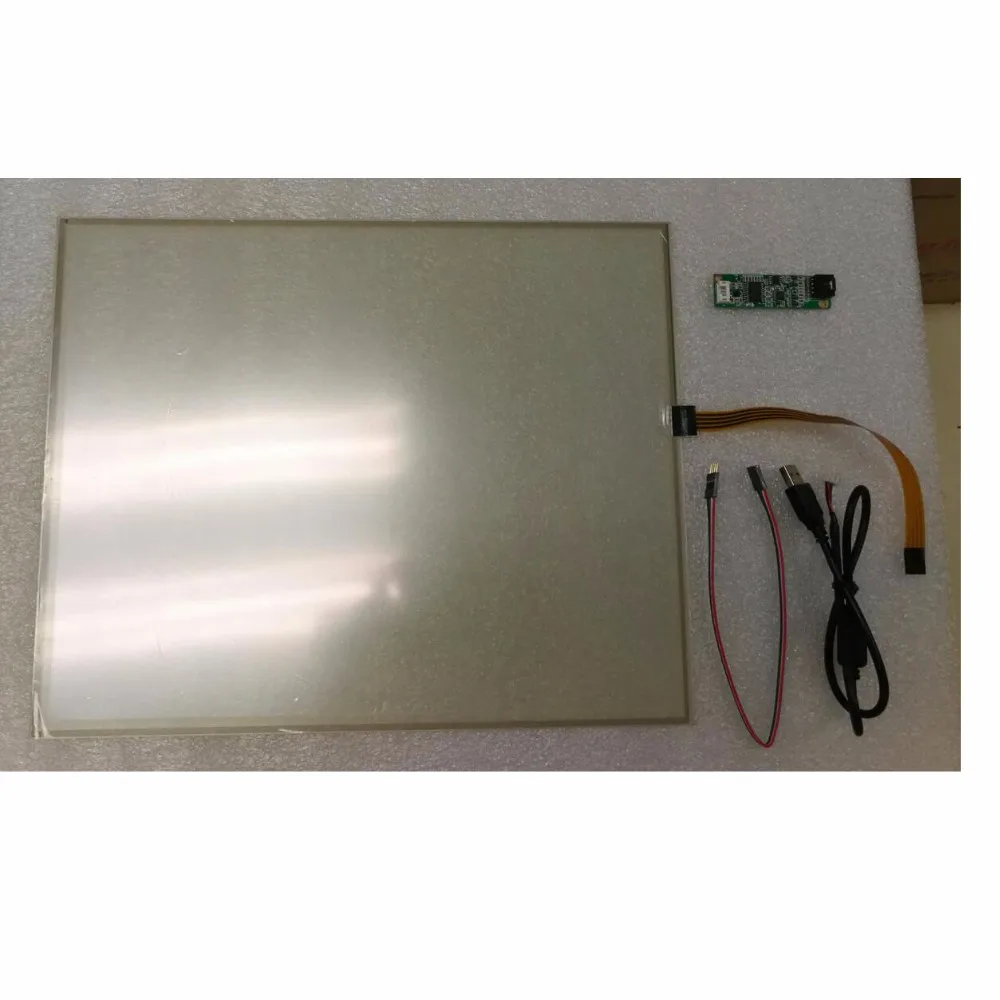 ZhiYuSun 355mm*288mm  17inch 4-wire resistive touch panel  355*288 this is compatible include the USB control card