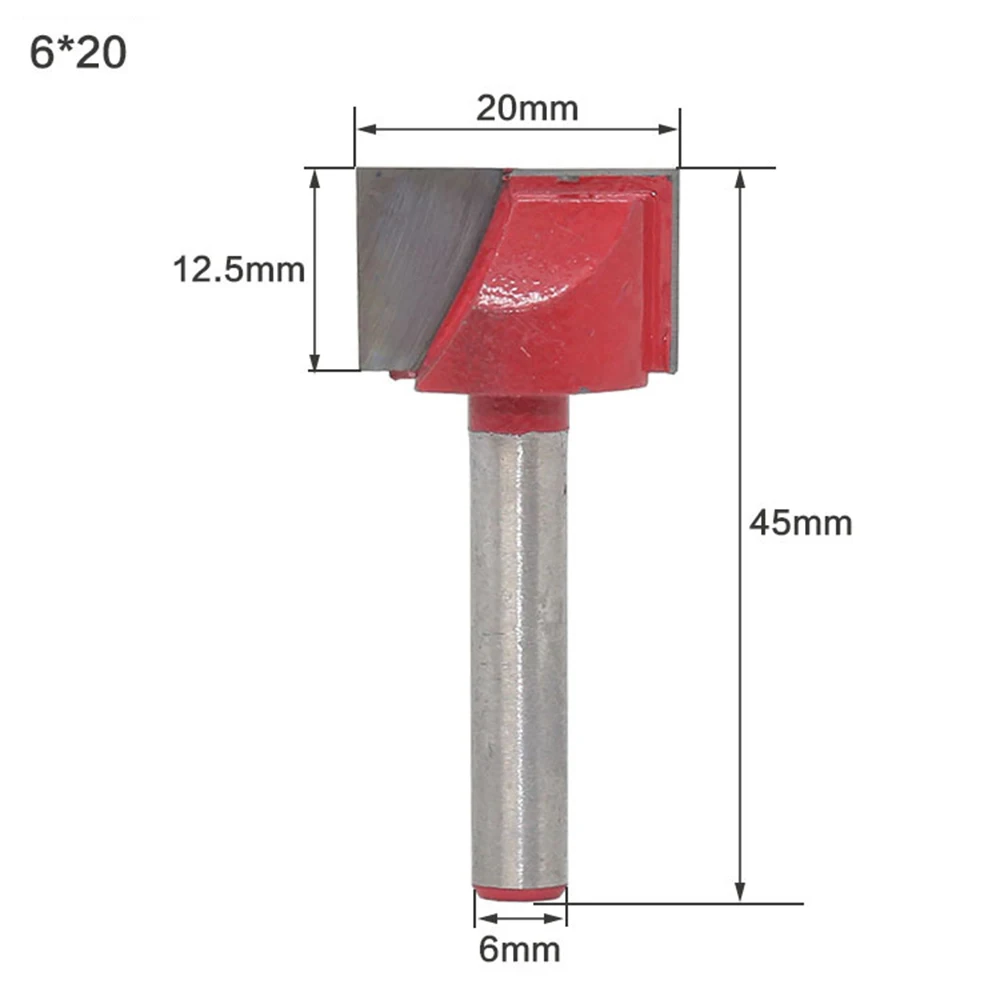 Brocas de molino de extremo de enrutador CNC de vástago de 6mm, broca de enrutador inferior de limpieza, herramienta de corte de molino de extremo