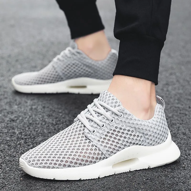 2020 New Mesh Mens Shoes Casual Breathable Sneakers Men Summer White Tenis Masculino Hombre Man Black Flat Erkek Sport Ayakkabi