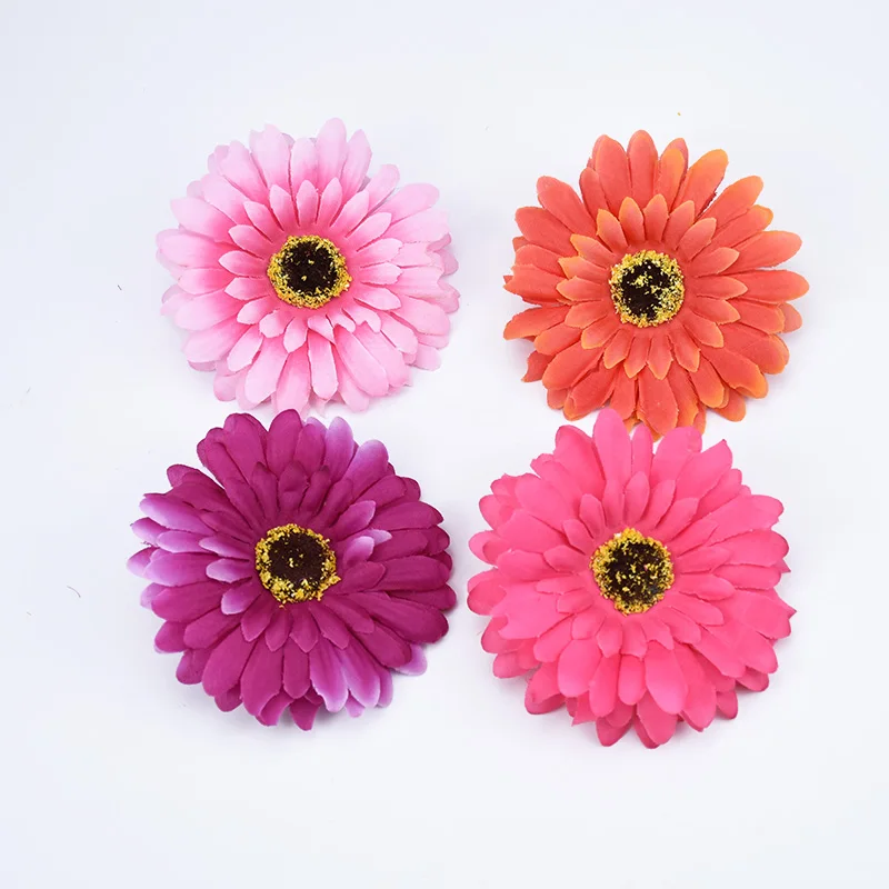 10Cm Cheap Artificial Flowers Christmas Decorations for Home Wedding Diy Gifts Garland Fake Plants Daisy Plastic Silk Gerbera image 5
