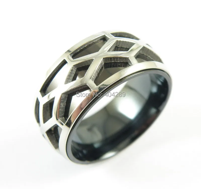 UNIQUE Mesh Stainless Steel Ring for Men and Women SIZE 6-12