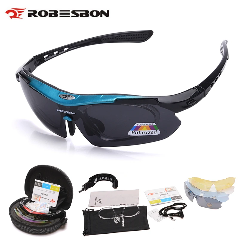 Polarized Cycling Glasses 5 Lens Set Men Running Fishing Sun Glasses UV400 Protect Mountain Road Bicycle MTB Sunglasses Eyewear