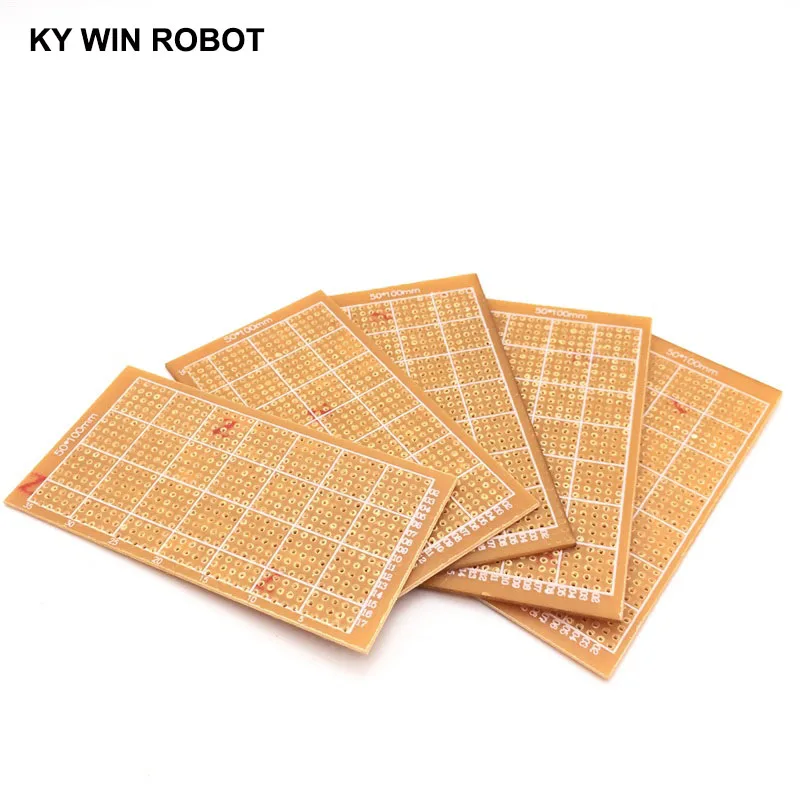 5PCS/LOT DIY 5*10cm Prototype Paper Copper PCB Universal Experiment Matrix Circuit Board 5x10cm
