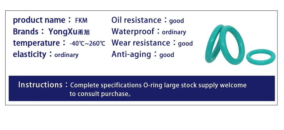 Dicke CS1,9/2,2/4 mm Grüner FKM-O-Ring FPM-Fluorkautschuk-Dichtungsdichtung Elastizität Gummischeibenring Spot-Großhandel – Detail 9