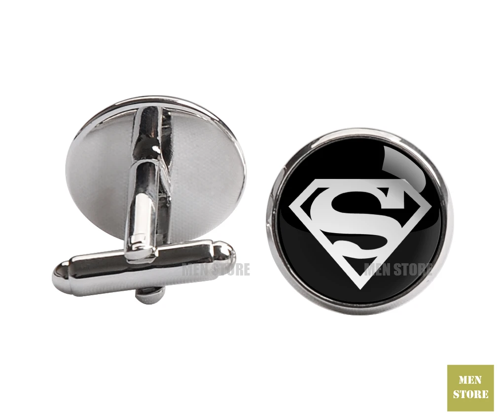 Super Hero Logo mężczyźni żakardowe tkane Skinny Slim wąski krawat 6 cm krawat Wedding Party pana młodego krawat spinki do mankietów spinki do LK006M