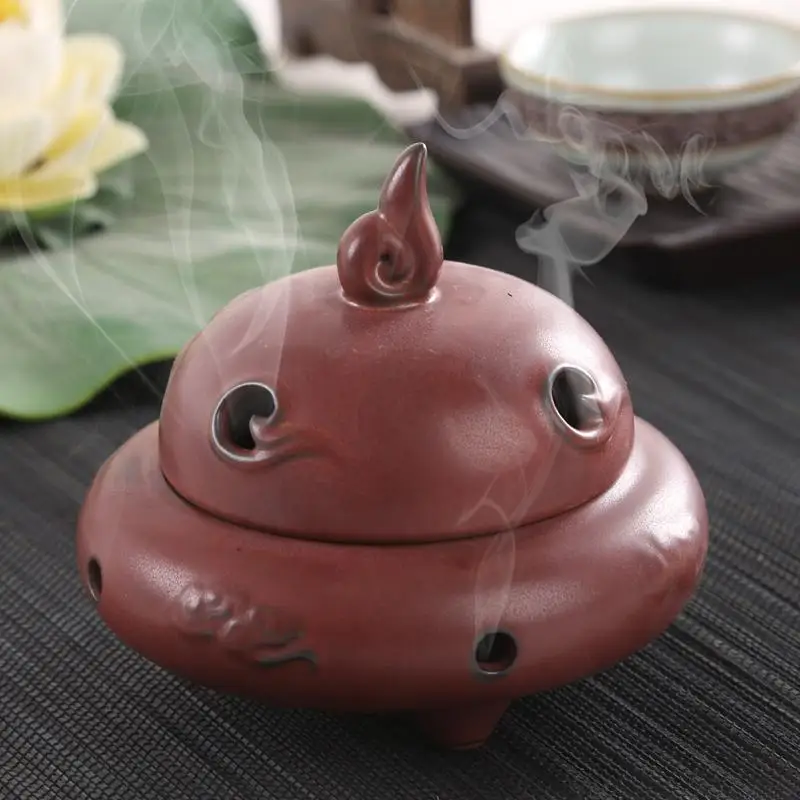 Package mail For short Creative home smoked incense burner Tea house burning temple incense burner Incense coil incense ta