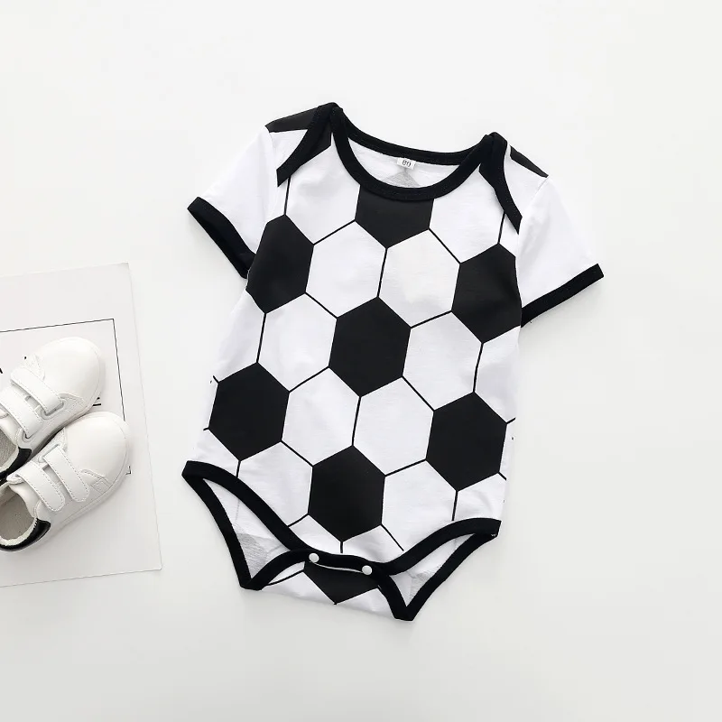 Fashion Baby Boys Newborn Baby Bodysuit Sports Infant Jumpsuit Brand Casual Basketball Football Baseball Print Baby Clothes DS9