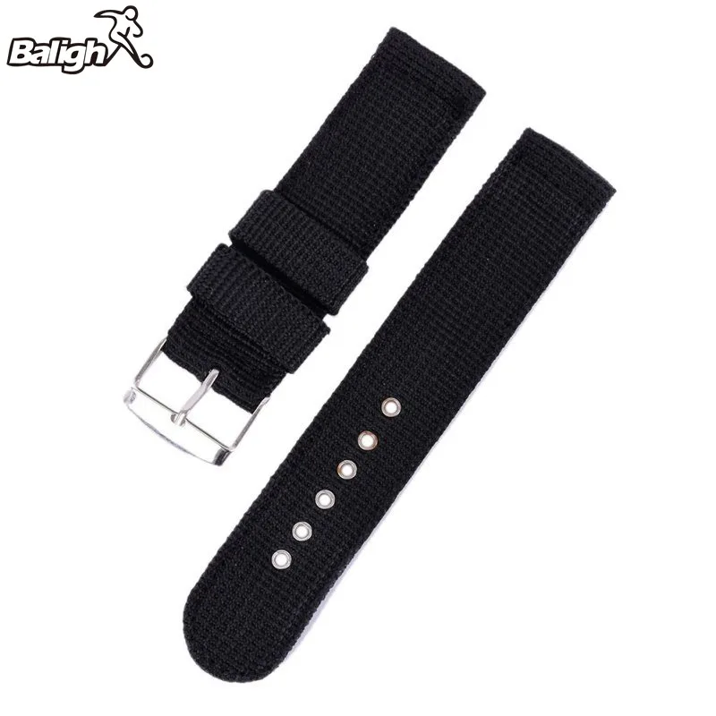 Newest Fashion Balight Military Army Nylon Fabric Canvas Wrist Watch Band Strap 18/20/22/24mm 4Color With Stainless Steel Buckle