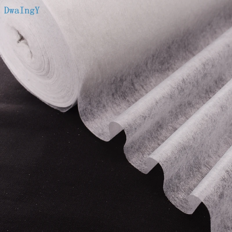 DwaIngY Single side Adhesive Fabric DIY Accessories Cloth Patchwork Lining Fabric white 50cmx100cm