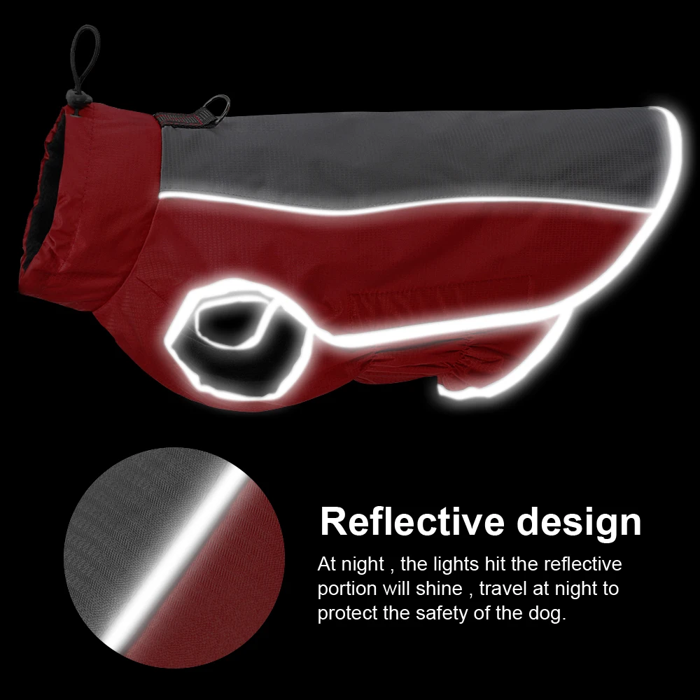 Dog Clothes Reflective Waterproof Pet Jacket Winter Coat Puppy Clothing For Small Medium Large Dogs Pitbull French Bulldog