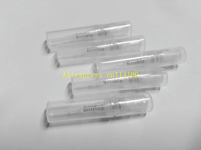 

5000pcs/lot 2ml 3ml Empty plastic spray perfume bottle Mini promotion sample Transparent perfume atomizer