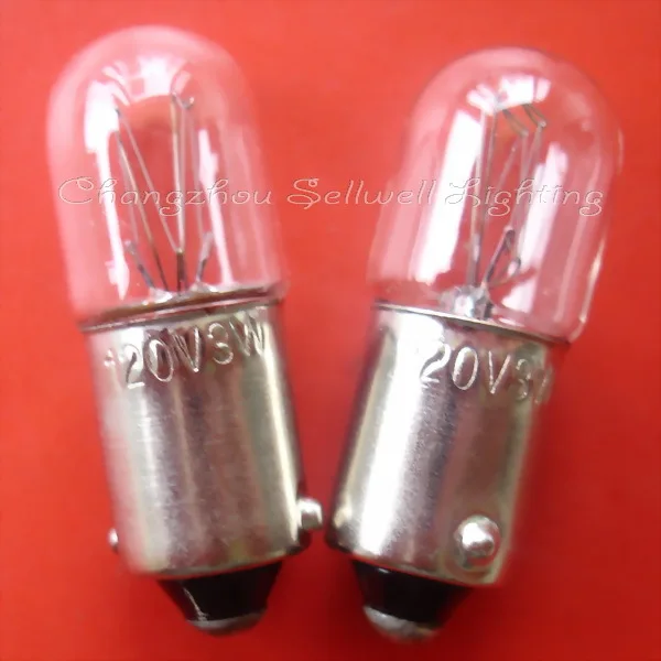 

Miniature lamp 120v 3w Ba9s t10X28 A102 NEW 10pcs 2025-02