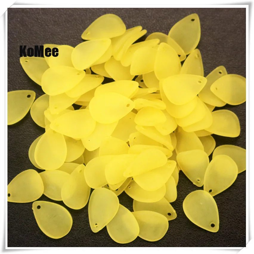 Wholesale 500pcs/lot Acrylic Fallen Petal Beads 12x17mm Frosted Flower Charms Popular Jewelry Making Necklace Bracelets Pendants