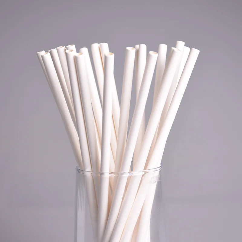 Free Shipping 500pcs(25pcs/pack)  White Black Paper Straws For Birthday Party,Wedding.Supply Biodegradable Paper Straws