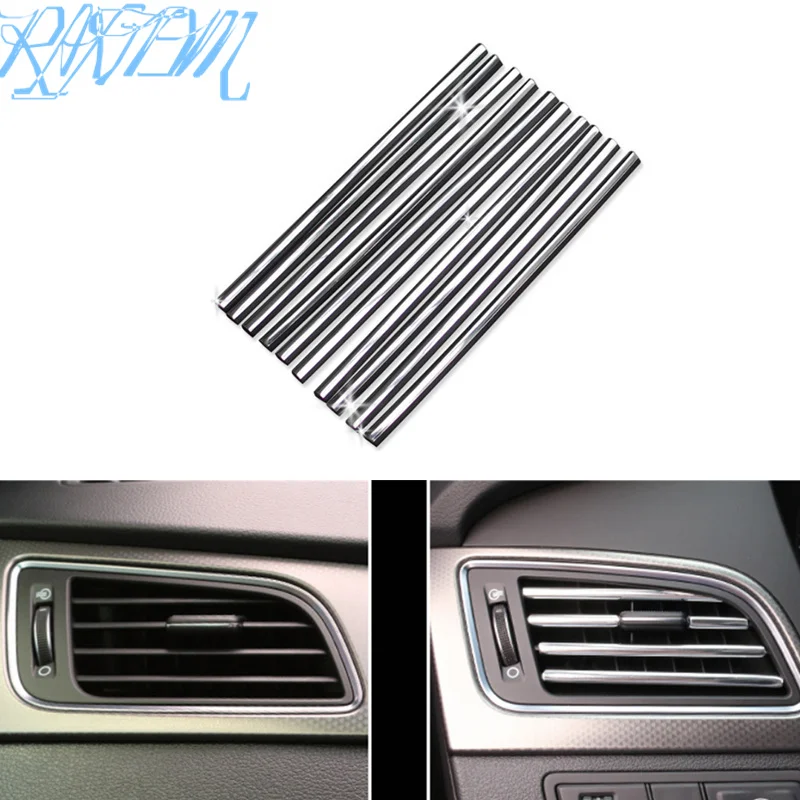 Car-styling New U Shaped DIY Air Vent Grille Decoration for Volkswagen VW Golf 4 6 7 GTI Tiguan Passat B5 B6 B7 CC Jetta MK5 MK6