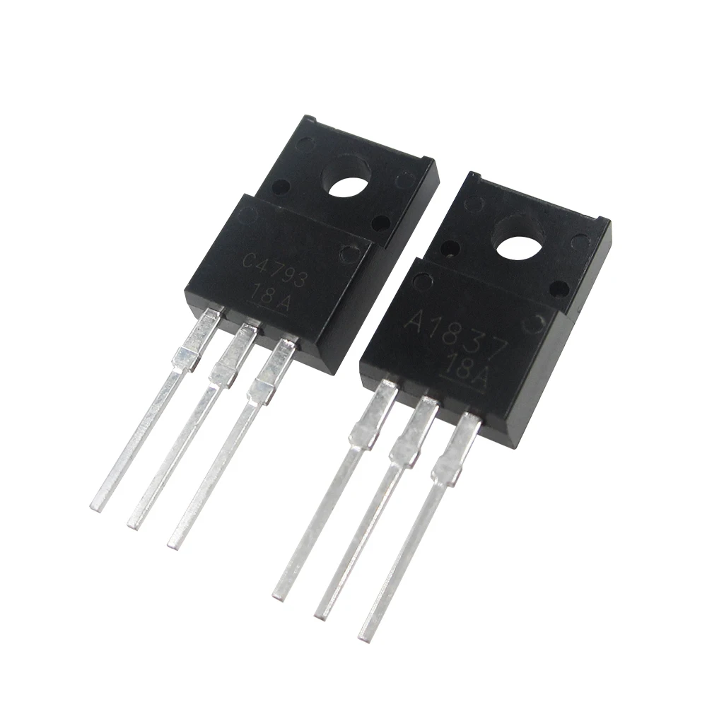 10PCS 10PCS=(5PCS 2SC4793+5PCS 2SA1837) C4793 A1837 230V 1A TO220F new original